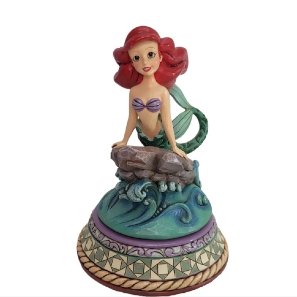 Jim Shore Part of Your World The Little Mermaid Ariel Music Rotating Disney Rare - Picture 5 of 11